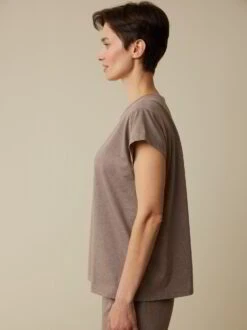 Schlafshirt Aus Bio-Baumwolle, 95 Kaffee Melange, S, GOTS 9 Schlafshirt Aus Bio-Baumwolle, 95 Kaffee Melange, S, GOTS -Grüne Erde 859509 95 hw23 030 emo 03