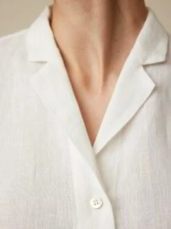 Nachthemd Aus Bio-Leinen, 12 Offwhite, S, GOTS 11 Nachthemd Aus Bio-Leinen, 12 Offwhite, S, GOTS -Grüne Erde 859749 nachthemd offwhite detail 01