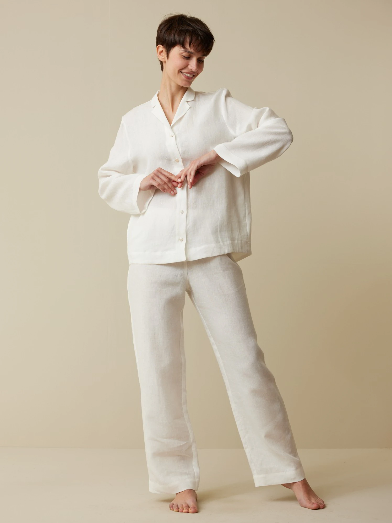 Nachthemd Aus Bio-Leinen, 12 Offwhite, S, GOTS 3 Nachthemd Aus Bio-Leinen, 12 Offwhite, S, GOTS