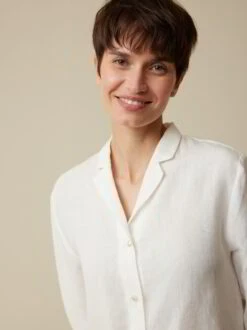 Nachthemd Aus Bio-Leinen, 12 Offwhite, S, GOTS 10 Nachthemd Aus Bio-Leinen, 12 Offwhite, S, GOTS -Grüne Erde 859749 nachthemd offwhite emo 03