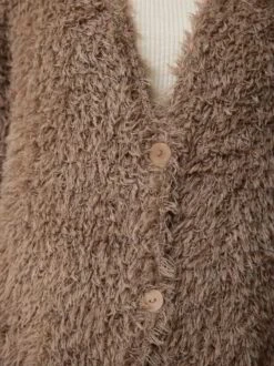 Strickmantel Aus Alpakawolle, 15 Stein Melange, S -Grüne Erde 859813 15 hw23 038 emo 5