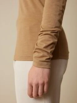 Langarmshirt Aus Bio Wolle, 60 Toffee, 38 -Grüne Erde 859831 60 hw23 026 emo 3