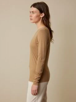 Langarmshirt Aus Bio Wolle, 60 Toffee, 38 -Grüne Erde 859831 60 hw23 029 emo 4