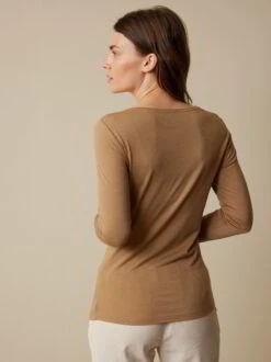 Langarmshirt Aus Bio Wolle, 60 Toffee, 38 -Grüne Erde 859831 60 hw23 041 emo 5