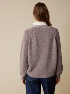 Strickjacke Aus Bio-Baumwolle, 86 Taube Melange, S, GOTS -Grüne Erde 859880 86 858817 12 hw23 038 emo 6