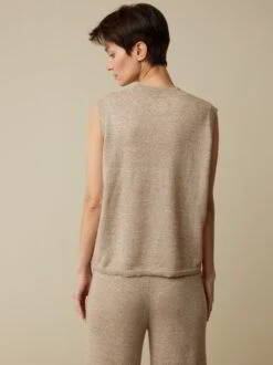 Stricktop Aus Bio-Leinen Und Wolle, 52 Leinen Melange, S, GOTS -Grüne Erde 859891 52 hw23 046 emo 6