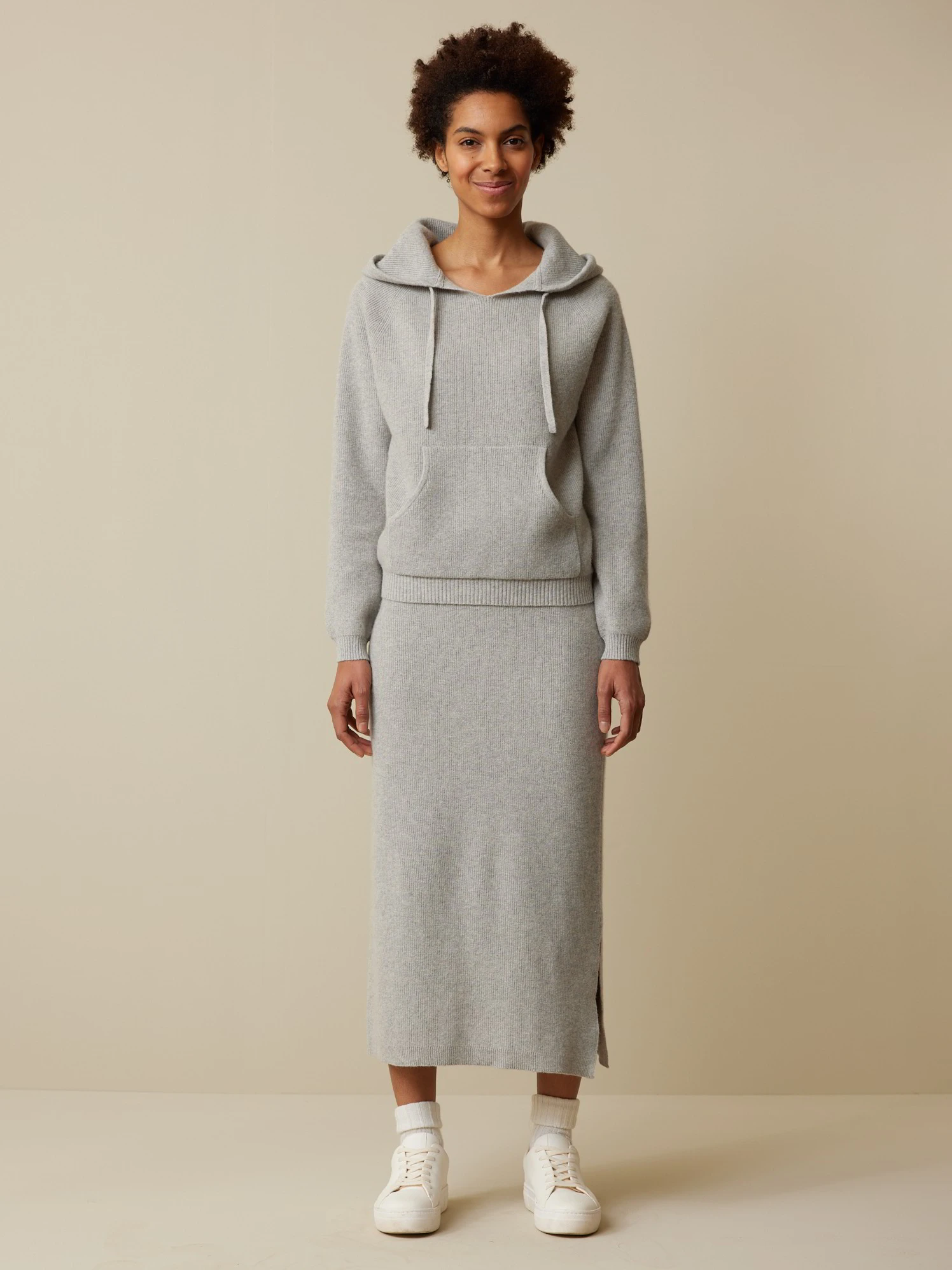 Kapuzenpullover Aus Bio-Baumwolle Und Wolle, 04 Grau Melange, S, GOTS 3 Kapuzenpullover Aus Bio-Baumwolle Und Wolle, 04 Grau Melange, S, GOTS