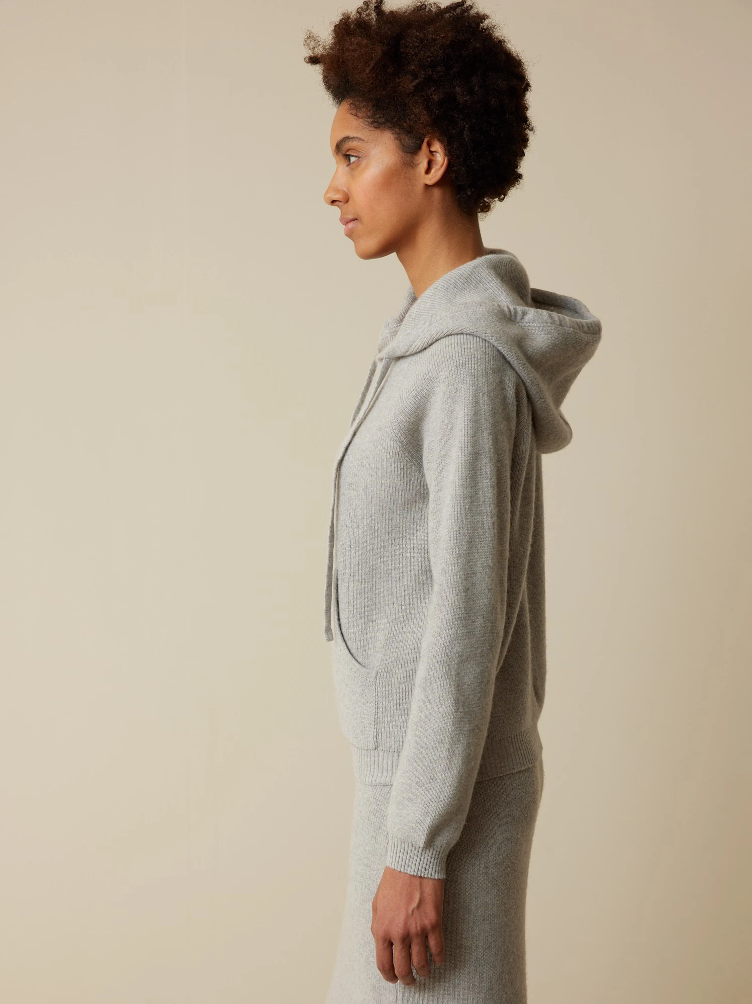 Kapuzenpullover Aus Bio-Baumwolle Und Wolle, 04 Grau Melange, S, GOTS 5 Kapuzenpullover Aus Bio-Baumwolle Und Wolle, 04 Grau Melange, S, GOTS – Bild 3