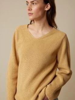 Pullover Aus Bio-Baumwolle Und Wolle, 53 Honiggelb, S, GOTS -Grüne Erde 859941 53 857181 34 hw23 022 emo 2