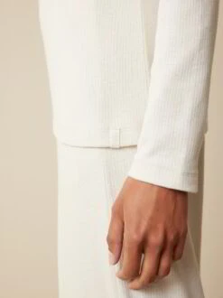 Langarmshirt Aus Bio-Baumwolle/Leinen, 16 Perlmutt, S -Grüne Erde 860034 16 hw23 031 detail 03