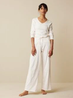 Schlafhose Aus Bio-Baumwolle, 71 Blümchendruck Lavender, S, GOTS