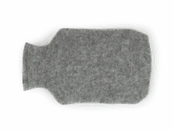 Wärmflaschenbezug Finn, Uni Grau, 2 L, 100 % Schurwolle (Schaf)