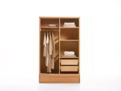 Kleiderschrank Kuramimit Drehtüren 2-türig, Ladenkonsole, Holz, Buche 10 Kleiderschrank Kuramimit Drehtüren 2-türig, Ladenkonsole, Holz, Buche -Grüne Erde 87324 kurami buche ladenkonsole frei02