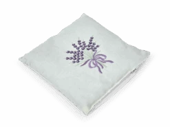 Lavendelkissen, Bestickt, 18 X 18 Cm, Bezug: 100 % Baumwolle, Baumwolle KbA, Füllung: 100 % Lavendel, Lavendel KbA