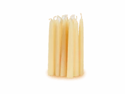 Christbaumkerzen Aus Bienenwachs, 12 X 1,3 Cm, 26 Stk. Elfenbein