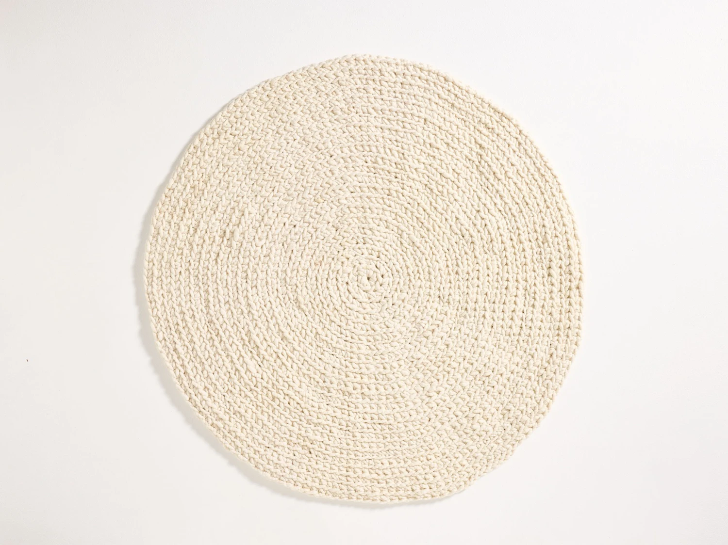 Wollteppich Maglia, Naturweiß Ungefärbt, Ø 140 Cm 5 Wollteppich Maglia, Naturweiß Ungefärbt, Ø 140 Cm – Bild 3