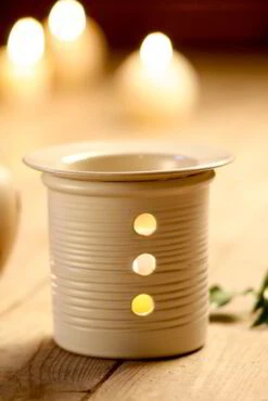 Duftlampe Aus Keramik, H 10 Cm, ø 11,5 Cm, Weiß