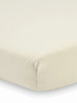 Spannleintuch ILVA, Natur Hell, 90 X 200 X 19/22 Cm, 100 % Baumwolle, Flanell, GOTS