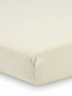 Spannleintuch Biber-Flanell, Natur, 60 X 120 X 8 Cm, 100 % Baumwolle, GOTS